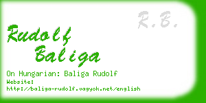 rudolf baliga business card